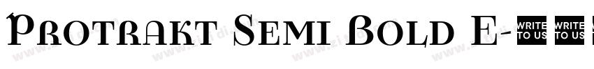 Protrakt Semi Bold E字体转换 Protrakt Semi Bold E字体转换